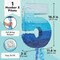Ombre Blue Number 5 Pull String Pinata, Party Game for Kids, 16.5 x 11.3 In Fillable Hanging Decoration for 5th Birthday Decorations for Boys Girls, Holds Candy, Toys, Confetti